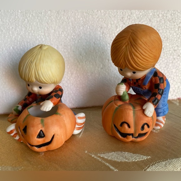 Enesco Country Cousins Katie & Scooter on Seesaw vintage collectible 1980 decor - Picture 9 of 10